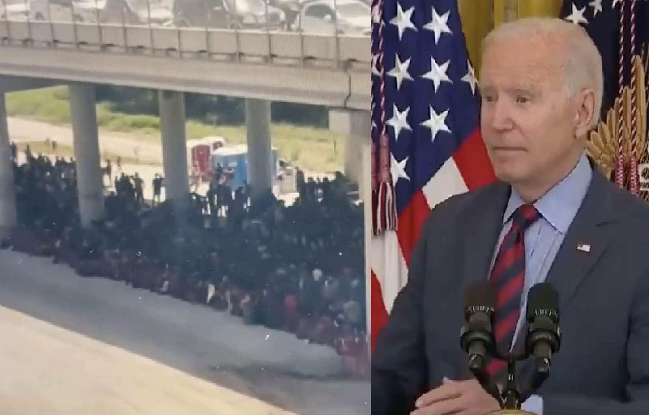 [VIDEO] It Goes Bad When Biden Tries to Explain Why Non-Vaccinated/Non-Tested Migrants Are Flowing Over the Border