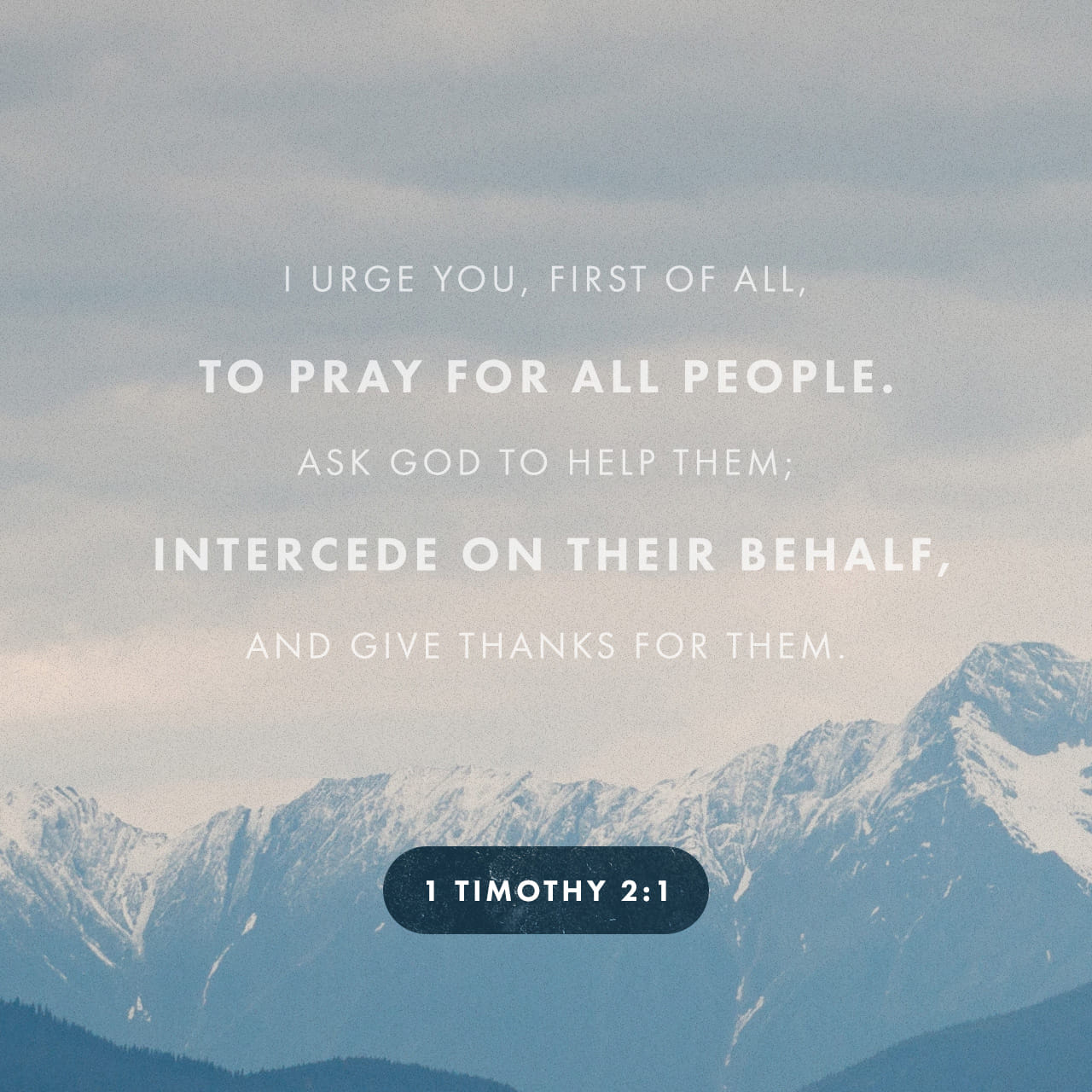 1 Timothy 2:1-3 I exhort therefore, that, first of all, supplications, prayers, intercessions, and giving of thanks, be made for all men; for kings, and for all that are in authority; that we may lead a quiet and pea | King James Version (KJV) | Download The Bible App Now