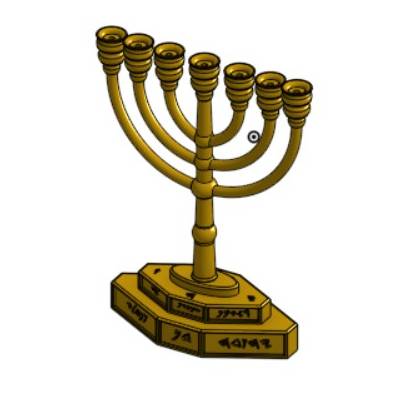 Paleo Hebrew 12 Tribes Menorah | 3D models download | Creality Cloud